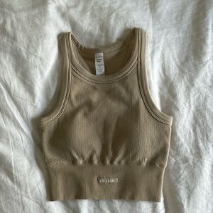 Brand New tan Cream Yoga Long sports bra/tank